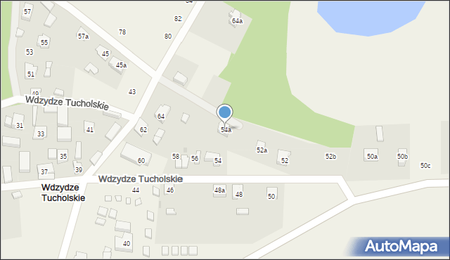 Wdzydze Tucholskie, Wdzydze Tucholskie, 54a, mapa Wdzydze Tucholskie