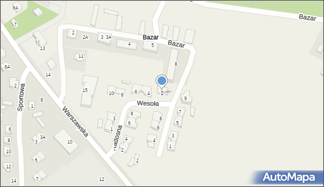 Bazar, Wesoła, 2, mapa Bazar