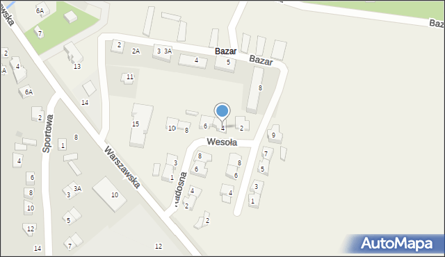 Bazar, Wesoła, 4, mapa Bazar