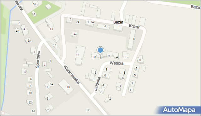 Bazar, Wesoła, 8, mapa Bazar