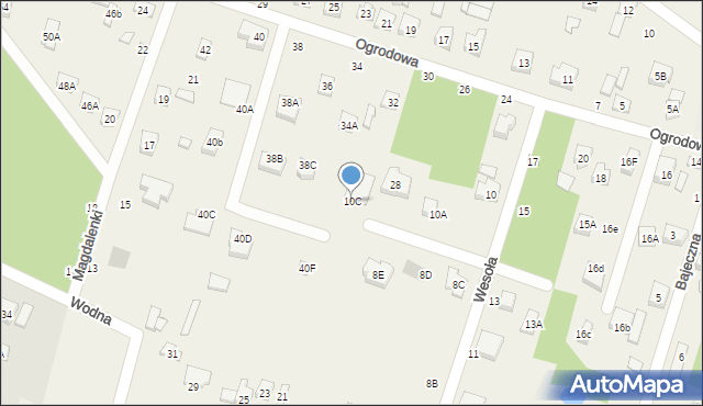 Bedoń Przykościelny, Wesoła, 10C, mapa Bedoń Przykościelny