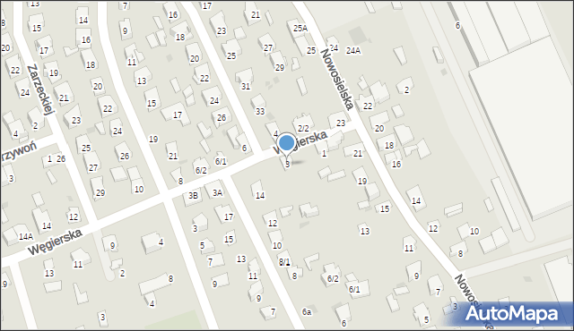 Białystok, Węgierska, 3, mapa Białegostoku