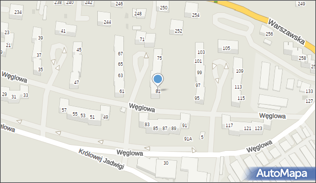 Bieruń, Węglowa, 81, mapa Bieruń