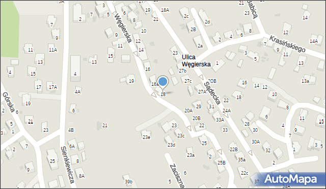 Bochnia, Węgierska, 18, mapa Bochni