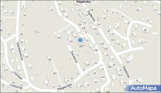 Bochnia, Węgierska, 23a, mapa Bochni