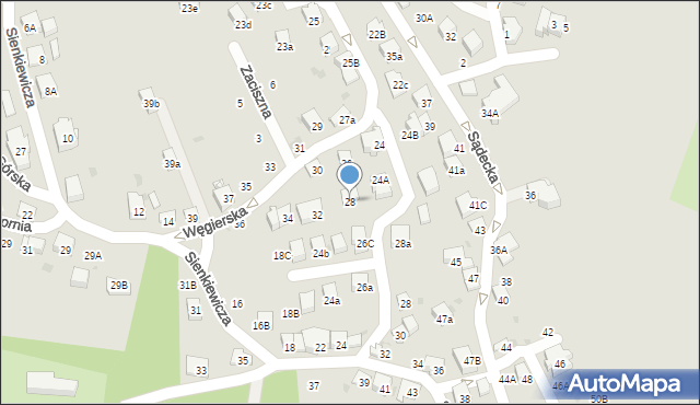 Bochnia, Węgierska, 28, mapa Bochni