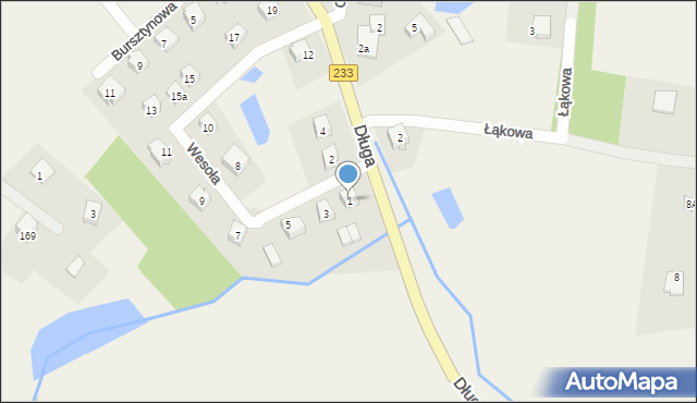 Borowina, Wesoła, 1, mapa Borowina