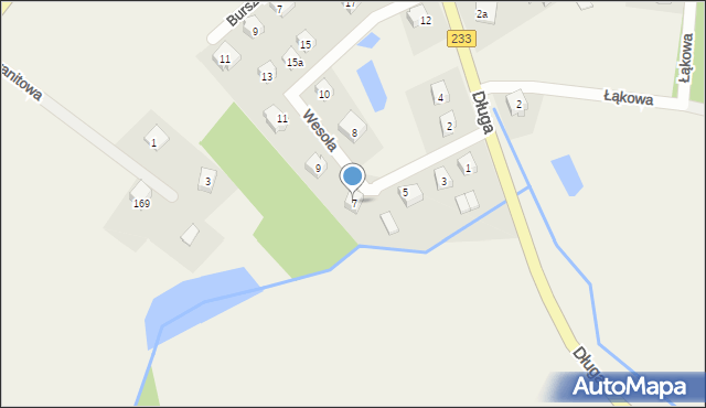 Borowina, Wesoła, 7, mapa Borowina