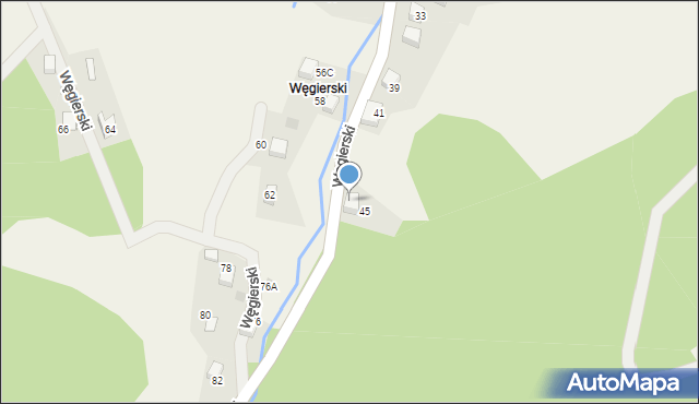 Brenna, Węgierski, 47, mapa Brenna