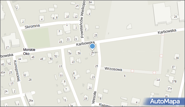 Brodnica, Wesoła, 27, mapa Brodnica