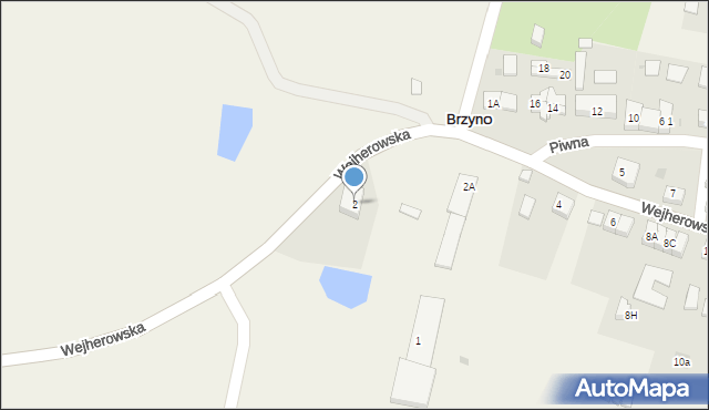 Brzyno, Wejherowska, 2, mapa Brzyno