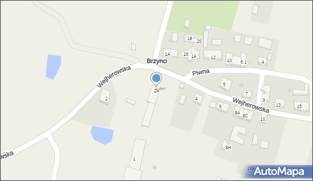 Brzyno, Wejherowska, 2A, mapa Brzyno