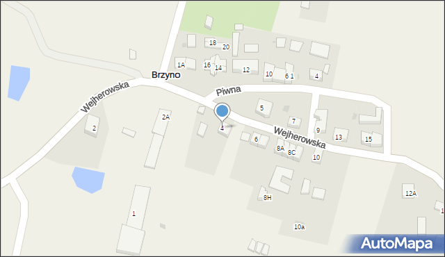 Brzyno, Wejherowska, 4, mapa Brzyno