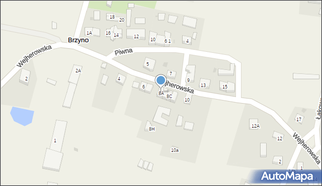 Brzyno, Wejherowska, 8A, mapa Brzyno