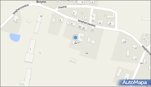 Brzyno, Wejherowska, 8H, mapa Brzyno