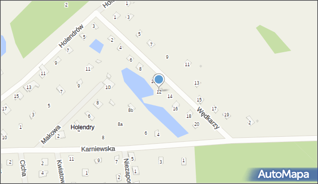 Burlaki, Wędkarzy, 12, mapa Burlaki