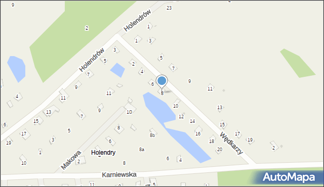 Burlaki, Wędkarzy, 8, mapa Burlaki