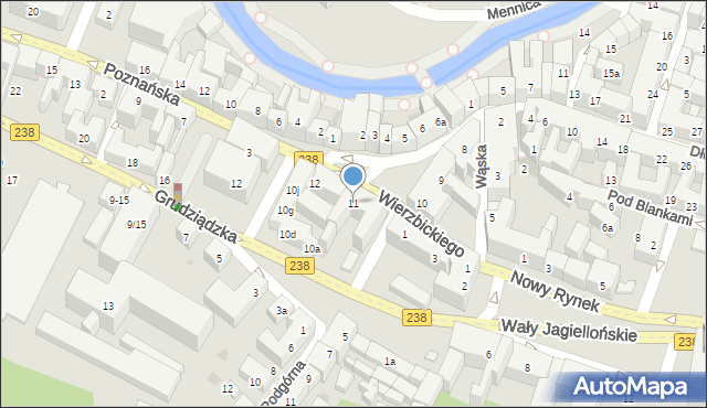 Bydgoszcz, Wełniany Rynek, 11, mapa Bydgoszczy