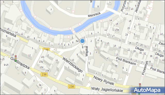 Bydgoszcz, Wełniany Rynek, 8, mapa Bydgoszczy