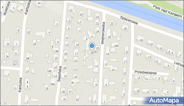 Bydgoszcz, Wejherowska, 13, mapa Bydgoszczy
