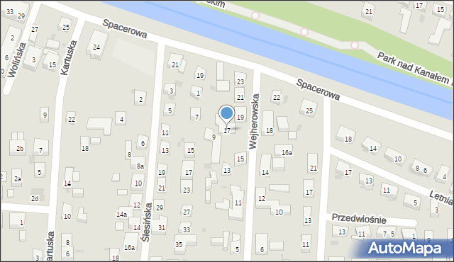 Bydgoszcz, Wejherowska, 17, mapa Bydgoszczy