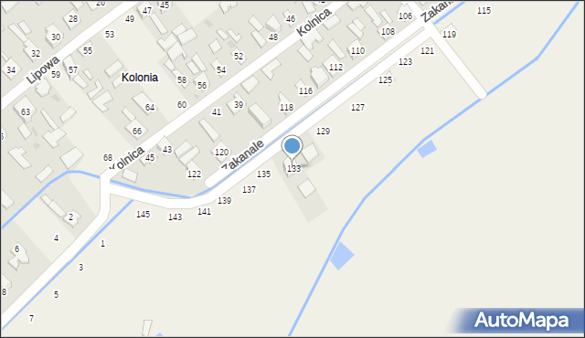 Chmielów, Wenecka, 133, mapa Chmielów