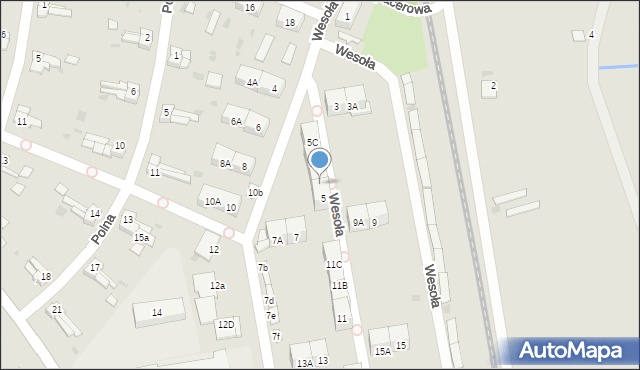 Chocianów, Wesoła, 5A, mapa Chocianów