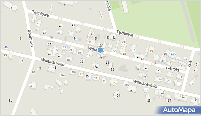 Ciechocinek, Wesoła, 15, mapa Ciechocinek