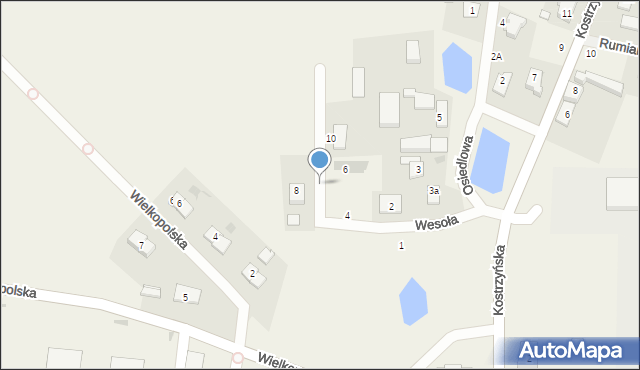 Czerlejno, Wesoła, 6, mapa Czerlejno