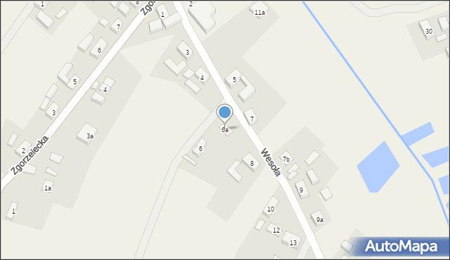 Czerwona Woda, Wesoła, 6a, mapa Czerwona Woda