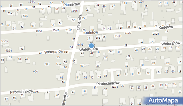 Częstochowa, Weteranów, 41, mapa Częstochowy