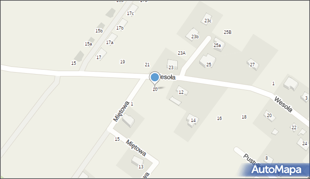 Dąbrówka-Marianka, Wesoła, 10, mapa Dąbrówka-Marianka