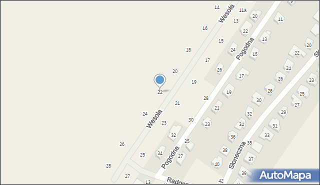 Daszewice, Wesoła, 22, mapa Daszewice