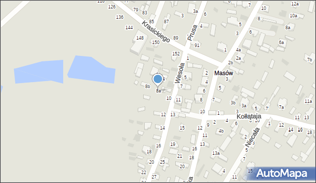 Dęblin, Wesoła, 8a, mapa Dęblin