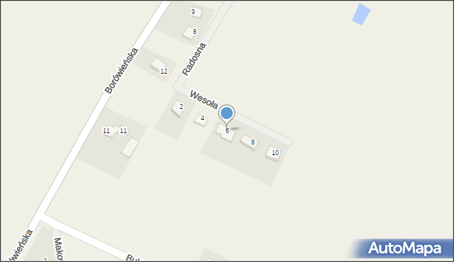 Dobrcz, Wesoła, 6, mapa Dobrcz