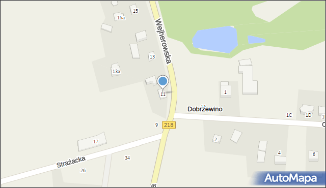 Dobrzewino, Wejherowska, 11, mapa Dobrzewino