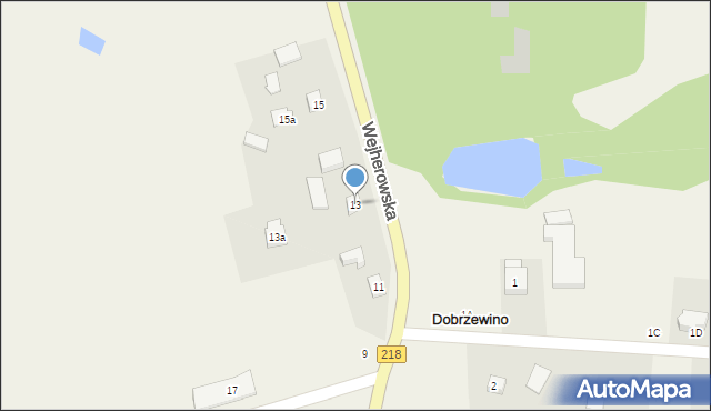 Dobrzewino, Wejherowska, 13, mapa Dobrzewino