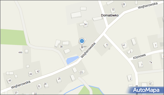 Domatówko, Wejherowska, 36, mapa Domatówko