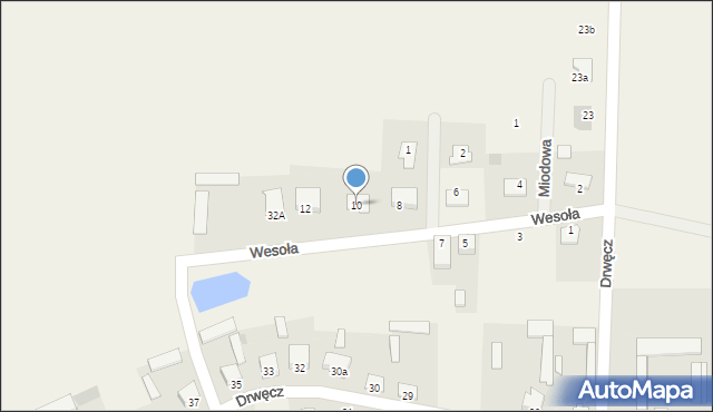 Drwęcz, Wesoła, 10, mapa Drwęcz