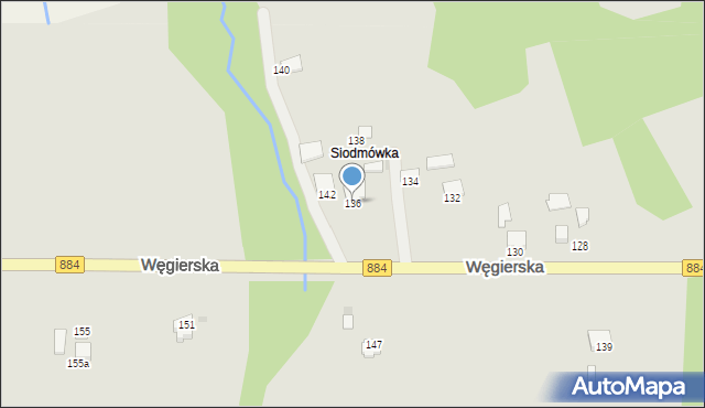 Dynów, Węgierska, 136, mapa Dynów