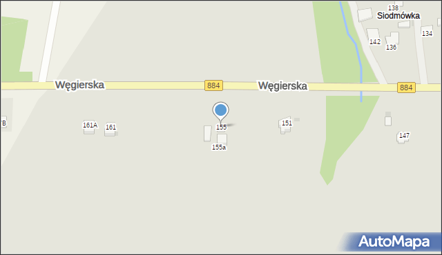 Dynów, Węgierska, 155, mapa Dynów