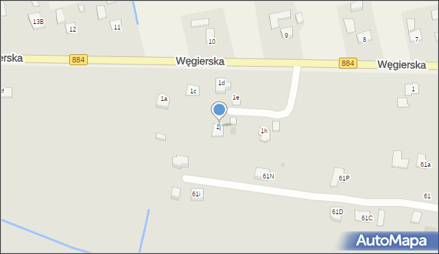 Dynów, Węgierska, 1j, mapa Dynów