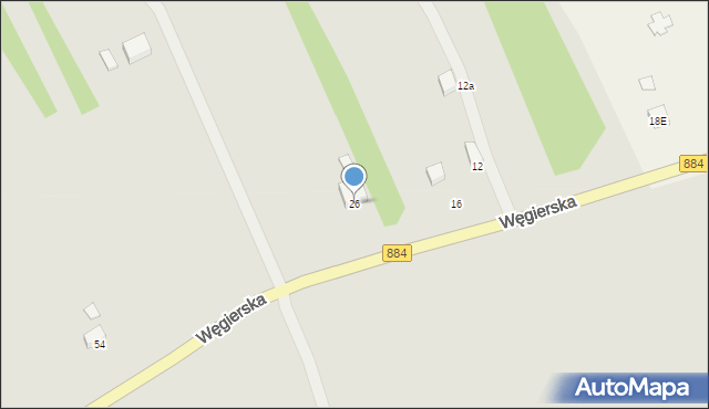 Dynów, Węgierska, 26, mapa Dynów