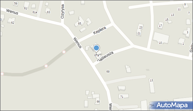 Gdańsk, Wenus, 67a, mapa Gdańska