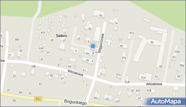 Gdańsk, Węgorzowa, 6, mapa Gdańska