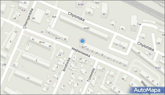 Gdynia, Wejherowska, 34, mapa Gdyni