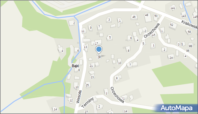 Gilowice, Wesoła, 19, mapa Gilowice