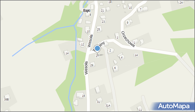 Gilowice, Wesoła, 27, mapa Gilowice