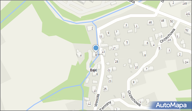 Gilowice, Wesoła, 6, mapa Gilowice