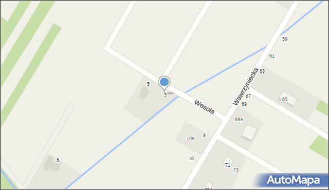 Glinianka, Wesoła, 3, mapa Glinianka